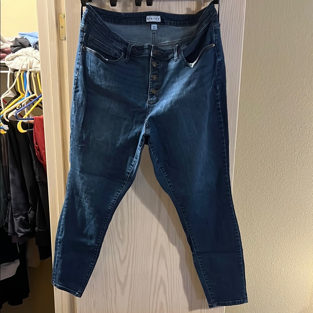Ava & Viv Blue Skinny Jeans Stretch Fit